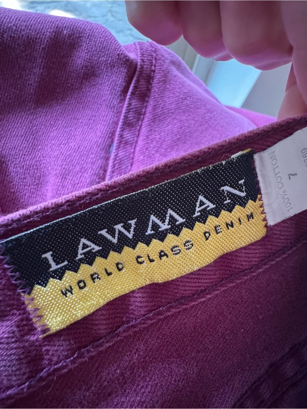 Vintage 90s Lawman Maroon Jeans Womens 26” - Picture 7 of 7